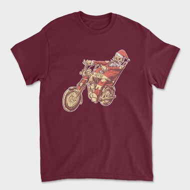 Santa Motorbike, Unisex Men's T-Shirt
