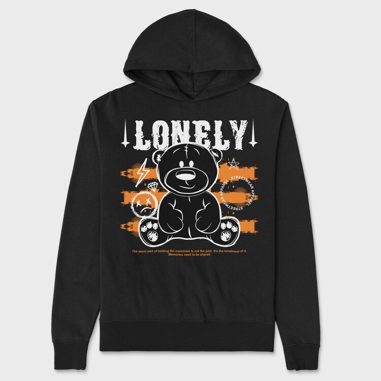 Lonely Teddy Bear, Unisex Men's Hoodie