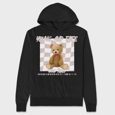 Young and Free Bear, Унисекс Мъжко Суичър