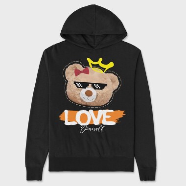 Love Yourself Bear, Unisex Men's Hoodie