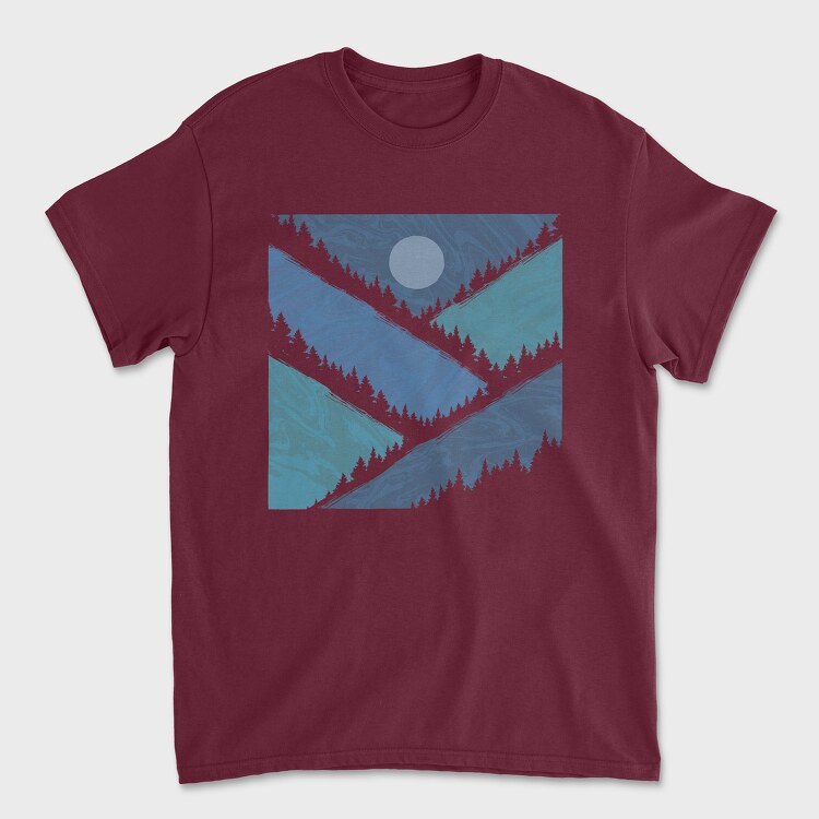 Geometric Mountains, Unisex Men's T-Shirt