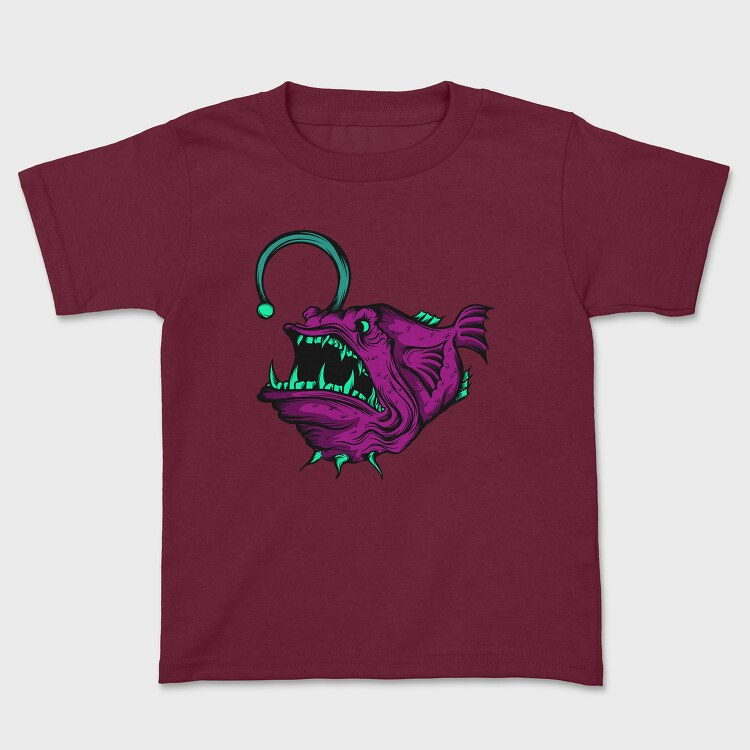 Anglerfish Purple, Kids' T-Shirt