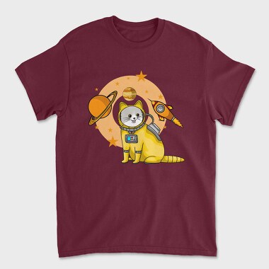 Astronaut Cat, Unisex Men's T-Shirt
