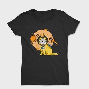 Astronaut Cat, Women's T-Shirt