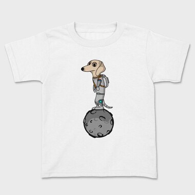 Astronaut Dog on the Moon, Kids' T-Shirt