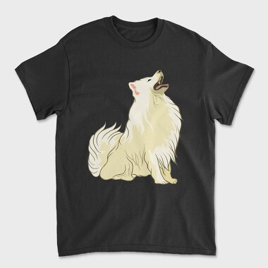 Dog Drawing, Unisex Men's T-Shirt