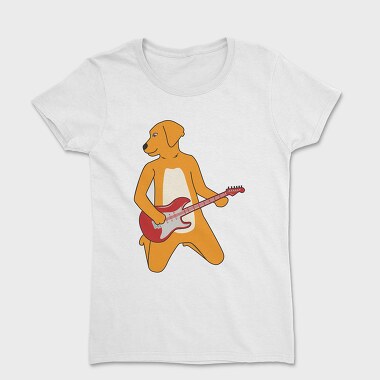 Dog Playing Guitar 11, Women's T-Shirt