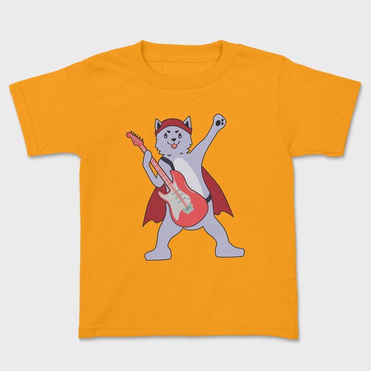 Dog Playing Guitar 5, Детска Тениска