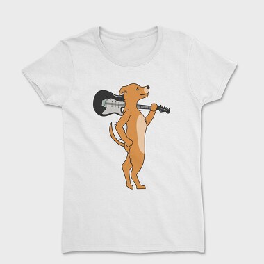 Dog Playing Guitar 6, Women's T-Shirt