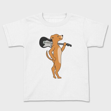 Dog Playing Guitar 6, Kids' T-Shirt