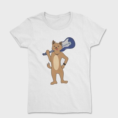 Dog Playing Guitar 8, Women's T-Shirt