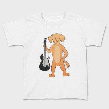 Dog Playing Guitar 9, Kids' T-Shirt