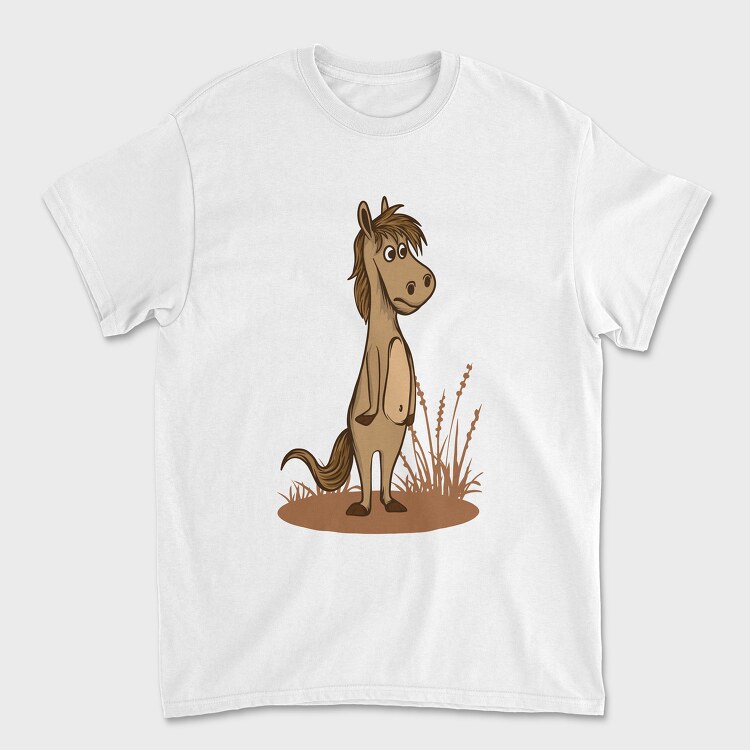 Horse Cartoon, Unisex Men's T-Shirt