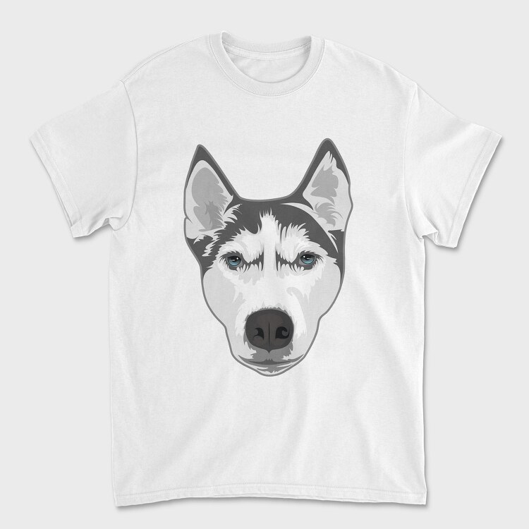 Husky Portrait, Unisex Men's T-Shirt