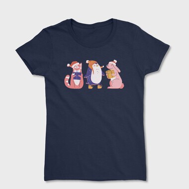Christmas Animals, Women's T-Shirt
