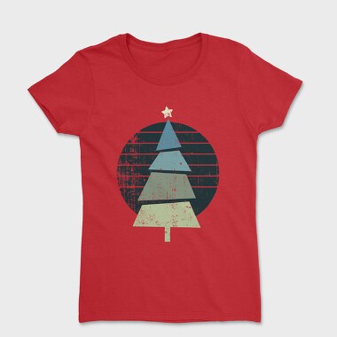 Retro Christmas Tree, Women's T-Shirt