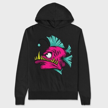 Anglerfish Pink, Unisex Men's Hoodie
