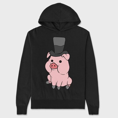 Cute Pig Hat, Unisex Men's Hoodie