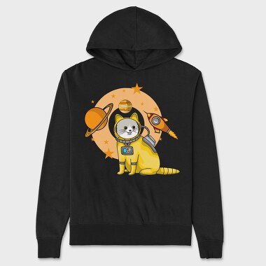 Astronaut Cat, Unisex Men's Hoodie