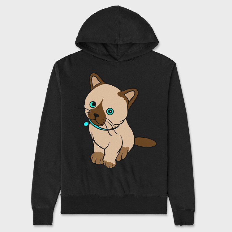 Blue Eyes Cat, Unisex Men's Hoodie