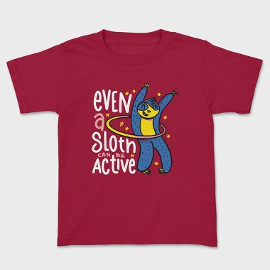 Active Sloth, Kids' T-Shirt