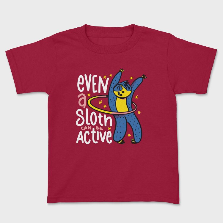 Active Sloth, Kids' T-Shirt