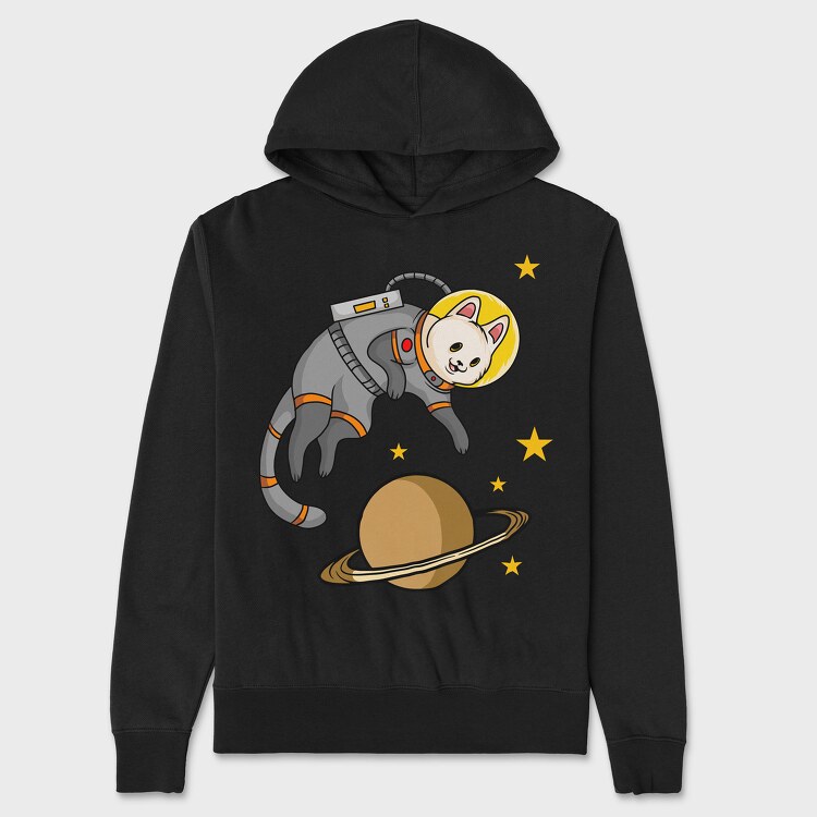Cat in Space, Unisex Men's Hoodie