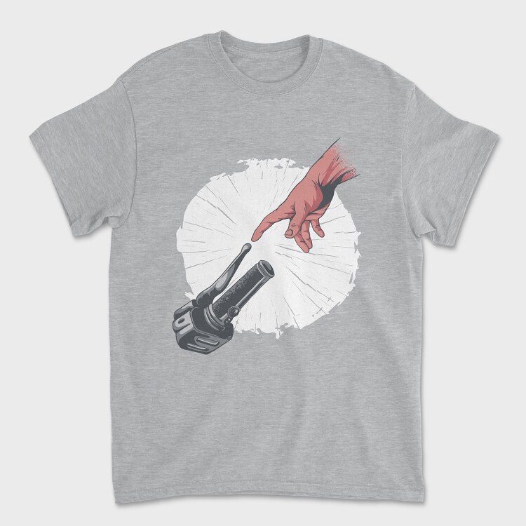Hand And Motorcycle, Unisex Men's T-Shirt