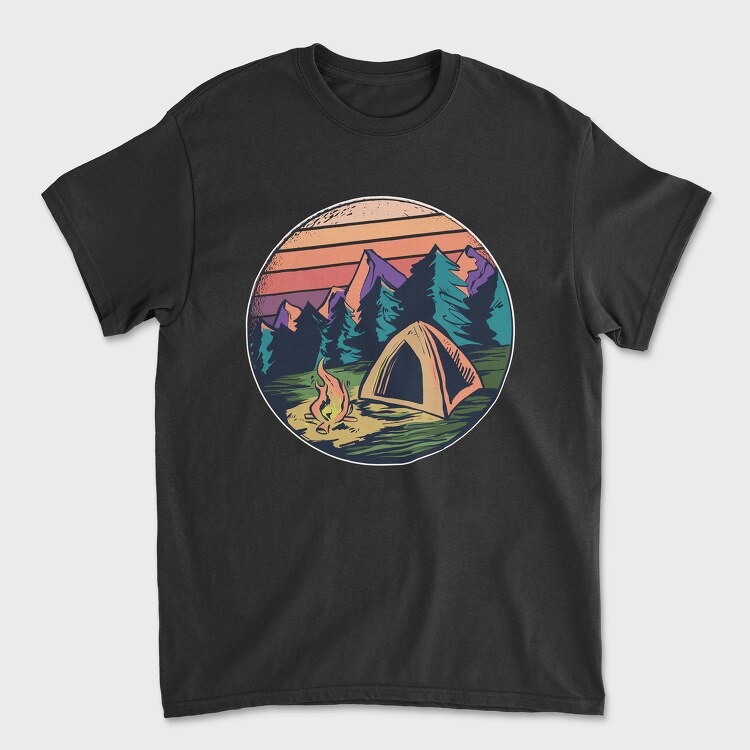 Camping, Unisex Men's T-Shirt