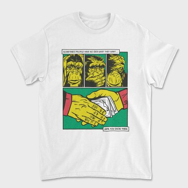 Monkey Money Comics, Унисекс Мъжка Тениска