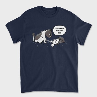 Cat Waking Up Girl, Unisex Men's T-Shirt