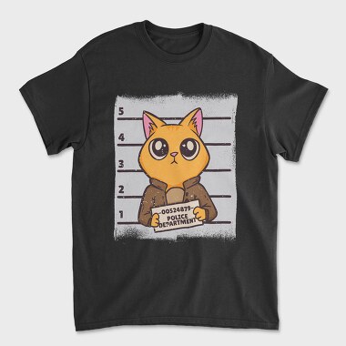 Mugshot Cat, Унисекс Мъжка Тениска