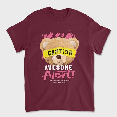 Awesome Alert Teddy, Unisex Men's T-Shirt
