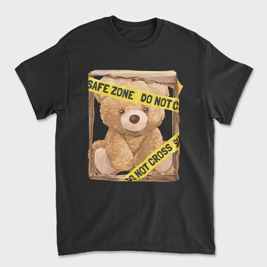 Do Not Cross Teddy Bear, Unisex Men's T-Shirt