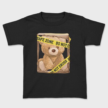 Do Not Cross Teddy Bear, Kids' T-Shirt