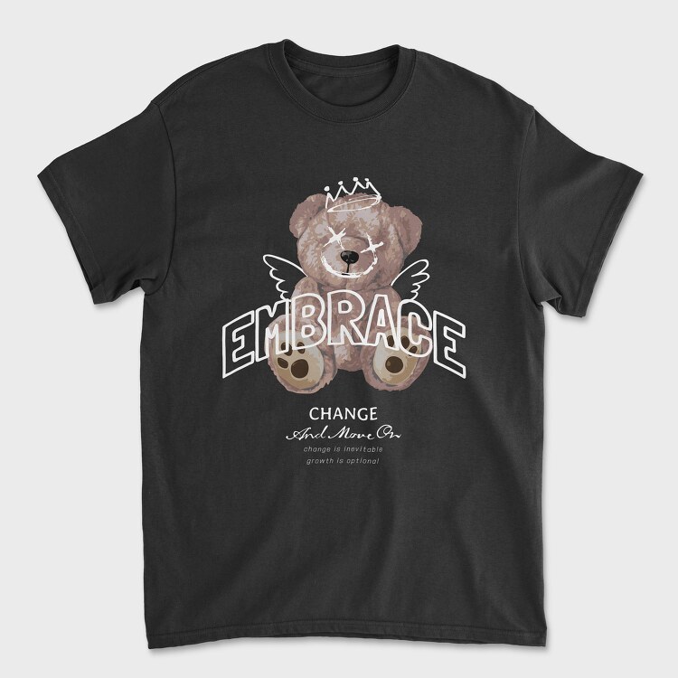 Embrace Change Teddy Bear, Unisex Men's T-Shirt