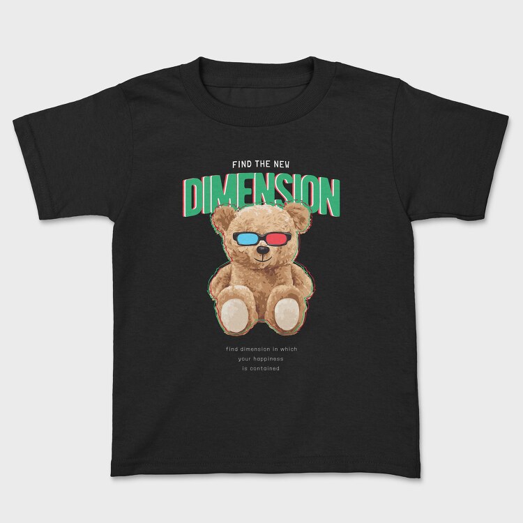 Find the New Dimension Teddy, Kids' T-Shirt