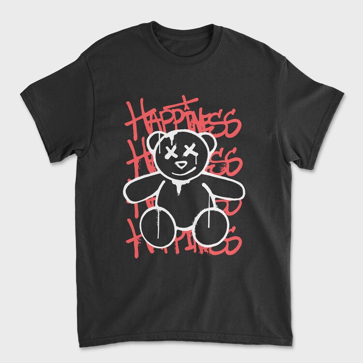 Happiness Teddy Bear, Унисекс Мъжка Тениска