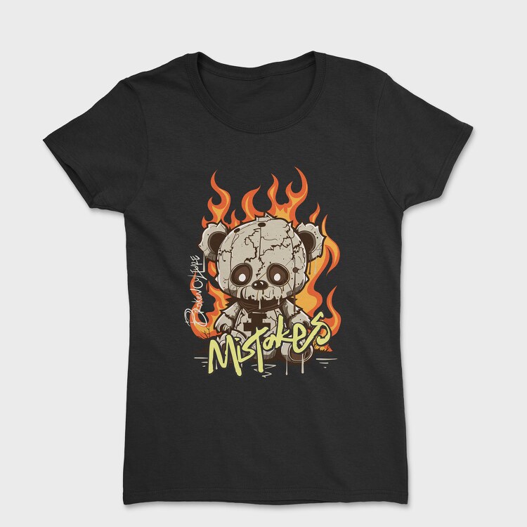 Mistakes Teddy Bear, Women's T-Shirt
