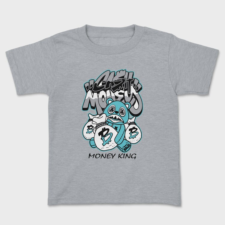 Money King Teddy Bear, Kids' T-Shirt