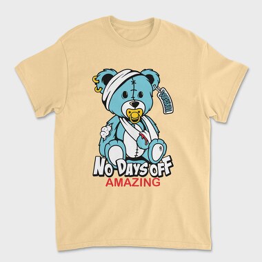 No Days Off Teddy, Unisex Men's T-Shirt