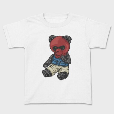 Red Mask Teddy, Kids' T-Shirt