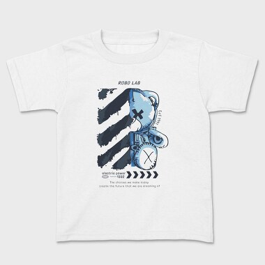Robo Lab Teddy, Kids' T-Shirt