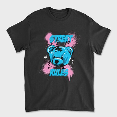 Street Rules Teddy, Unisex Men's T-Shirt