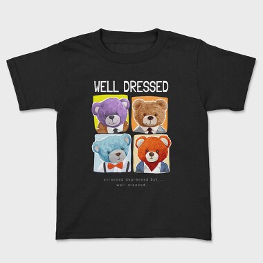 Well Dressed Teddy Bear, Kids' T-Shirt