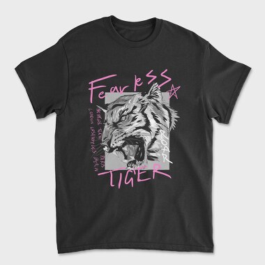Fearless Tiger, Unisex Men's T-Shirt
