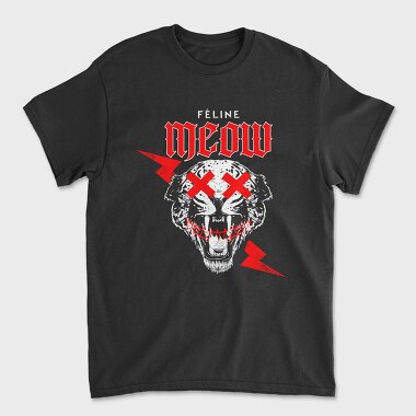 Feline Meow, Unisex Men's T-Shirt