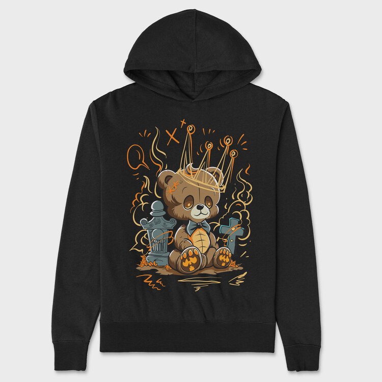 Teddy Bear Cartoon, Унисекс Мъжко Суичър