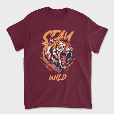 Stay Wild Tiger, Unisex Men's T-Shirt