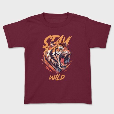 Stay Wild Tiger, Kids' T-Shirt